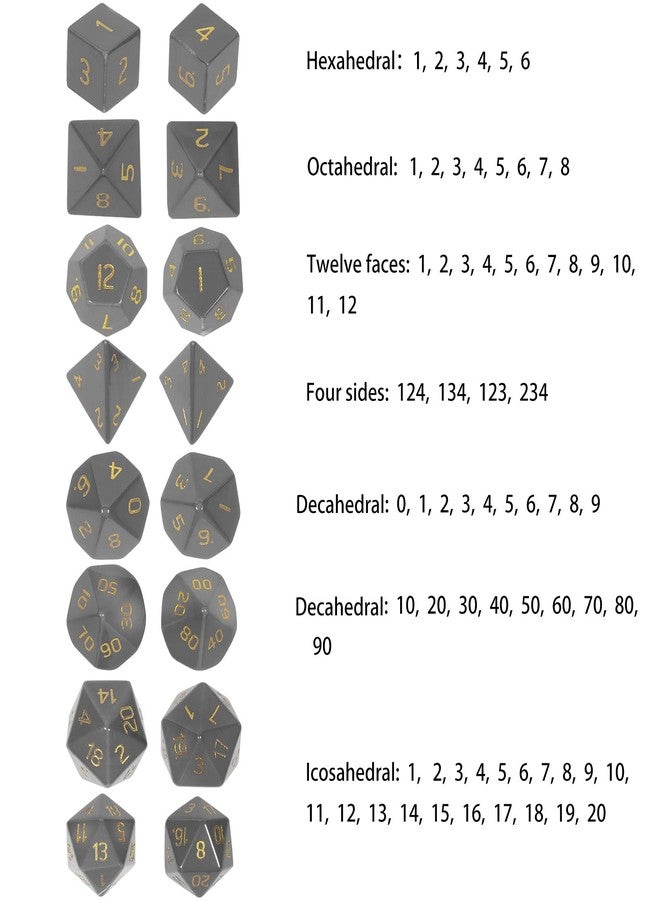 rockcloud Grey Agate Crystal DND Polyhedral Dice Set of 7, Healing Crystal Stone Hand-Made Dices with Dice Box for RPG MTG Table Games Home Office Decor - Image 4